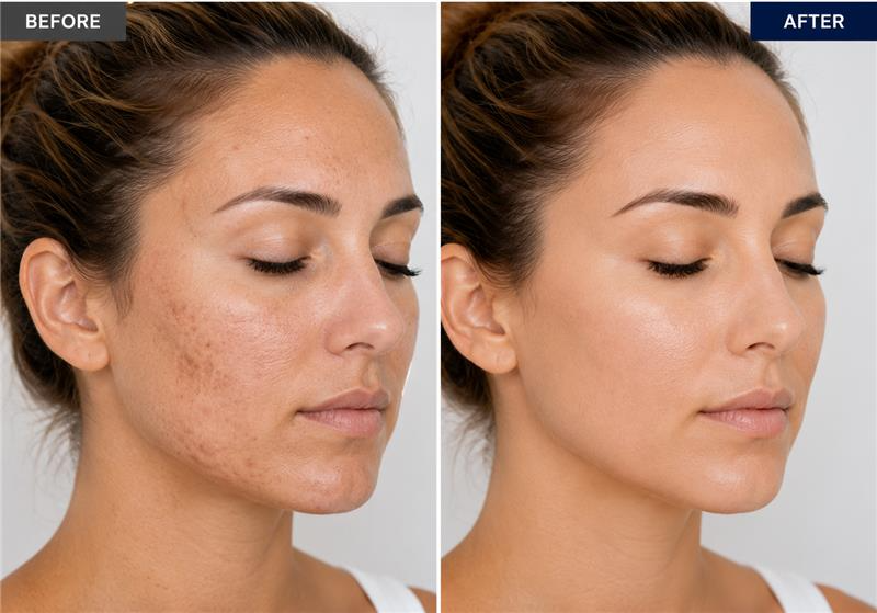 Facials, Chemical Peel & Other Skin Care before and after