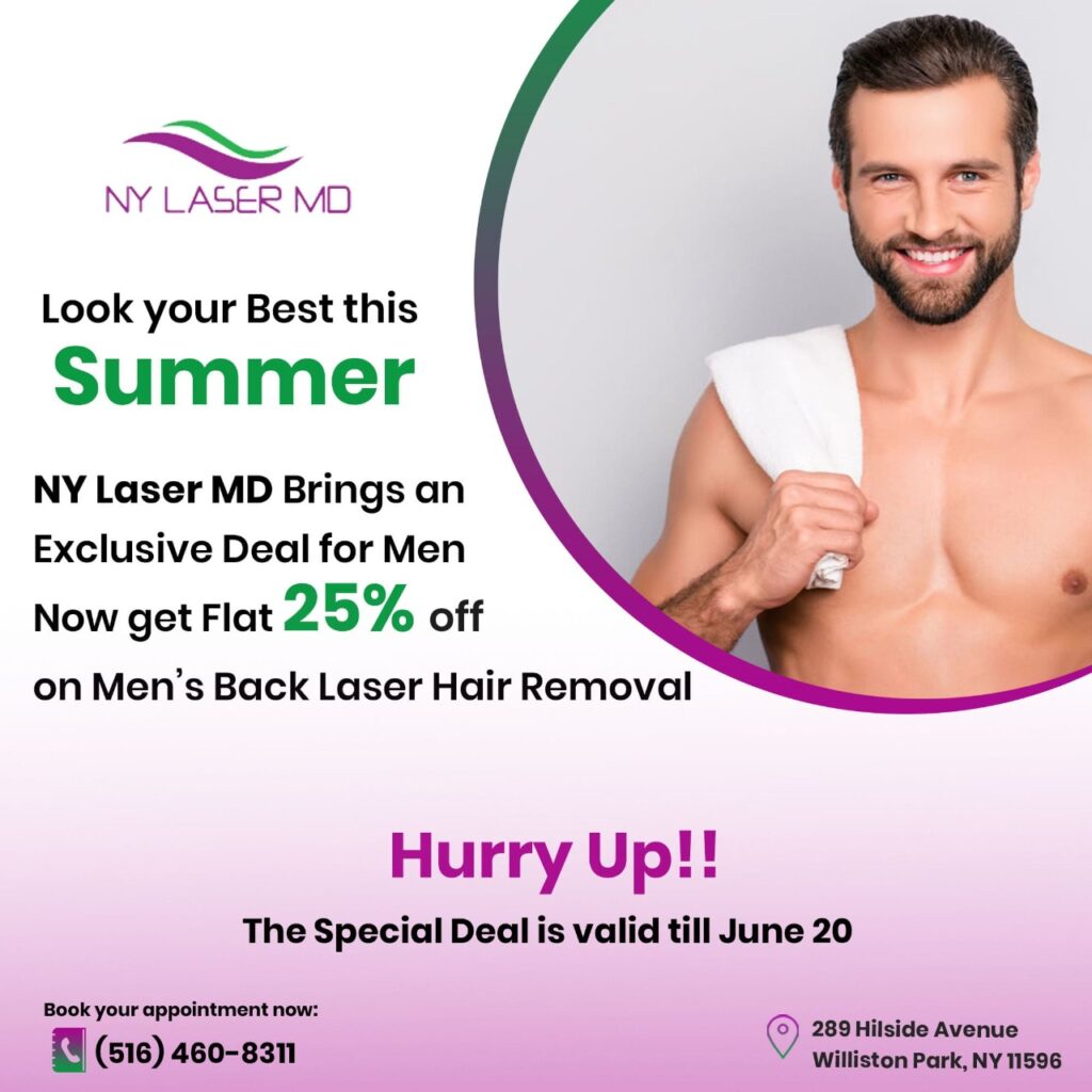 Flat 25% off on Back Laser Hair Removal